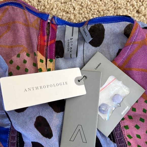 New! Bl^nK London for Anthropologie XS Miranda pesant blouse. - Picture 10 of 13